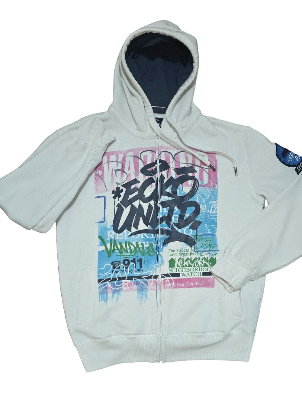 Y2k Vintage Ecko Unltd Graffiti New York Art School Drop Out Hoodie Sweatshirt